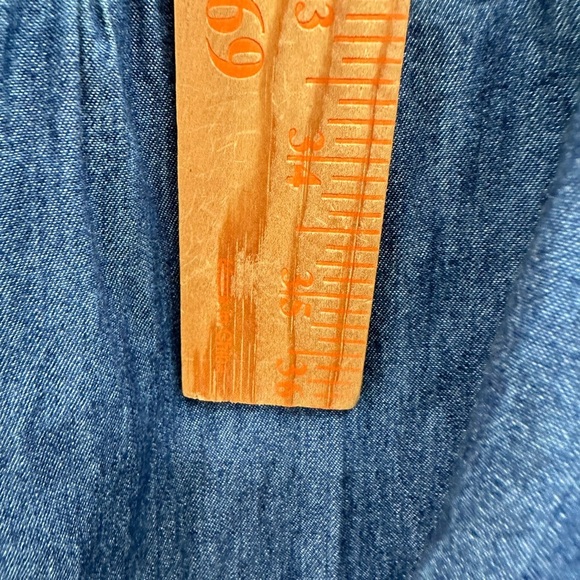 WESTERN INDIGO & LACE Woman cotton cap sleeve cowgirl concertcore maxi dress 1X - Picture 10 of 14